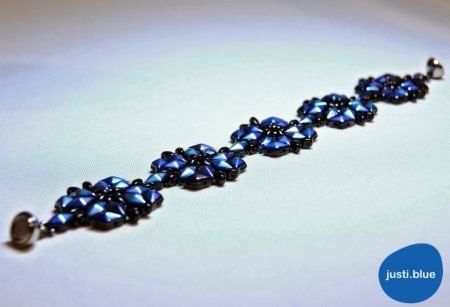 blue diamonduo bracelet ab justi blue