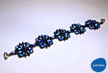 blue diamonduo bracelet front view justi blue