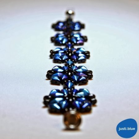 blue diamonduo bracelet silver clasp justi blue